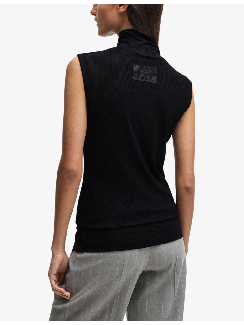 BOSS x Naomi Campbell turtleneck woven top - 4