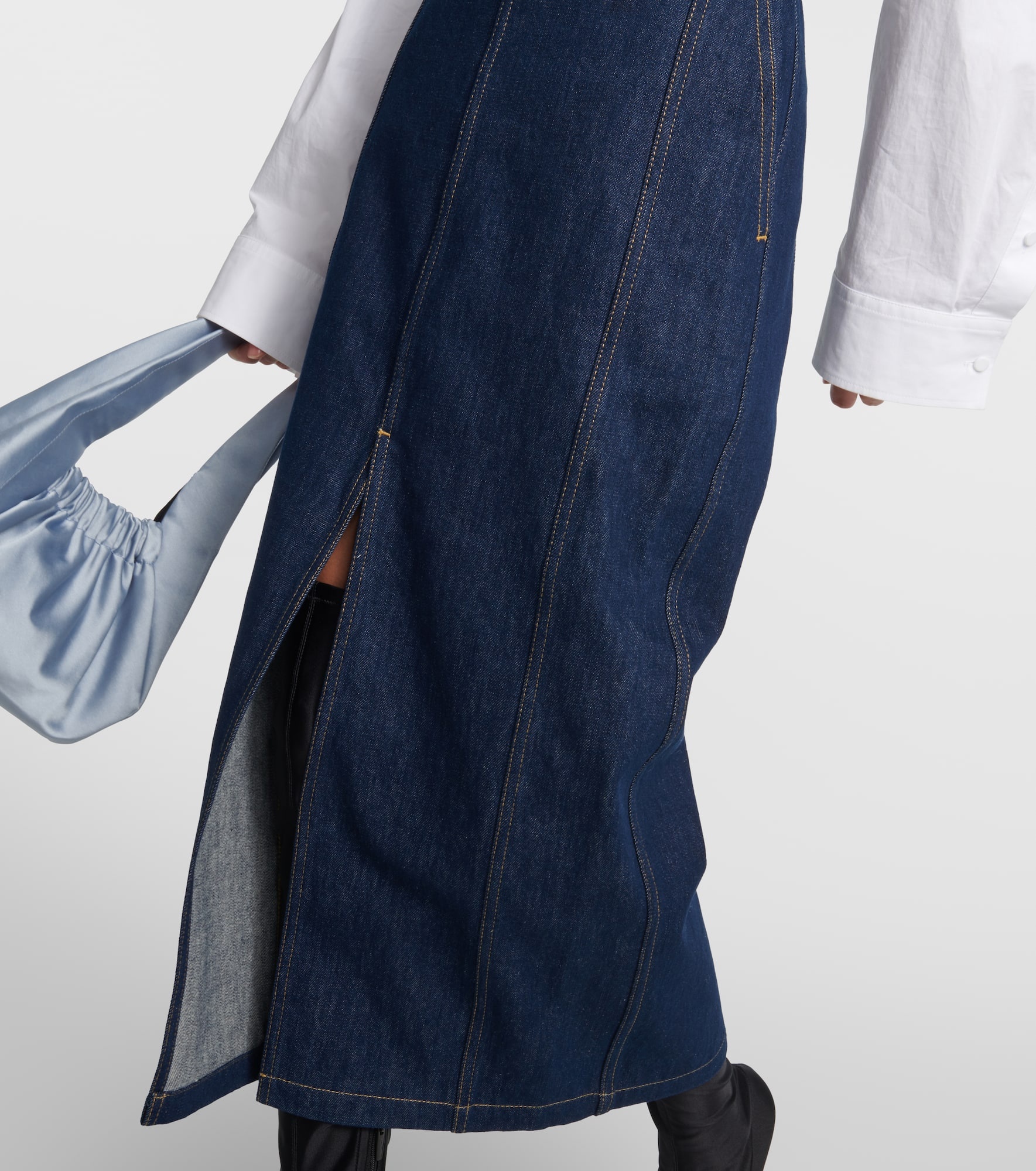 PATOU Midi denim skirt | mytheresa | REVERSIBLE