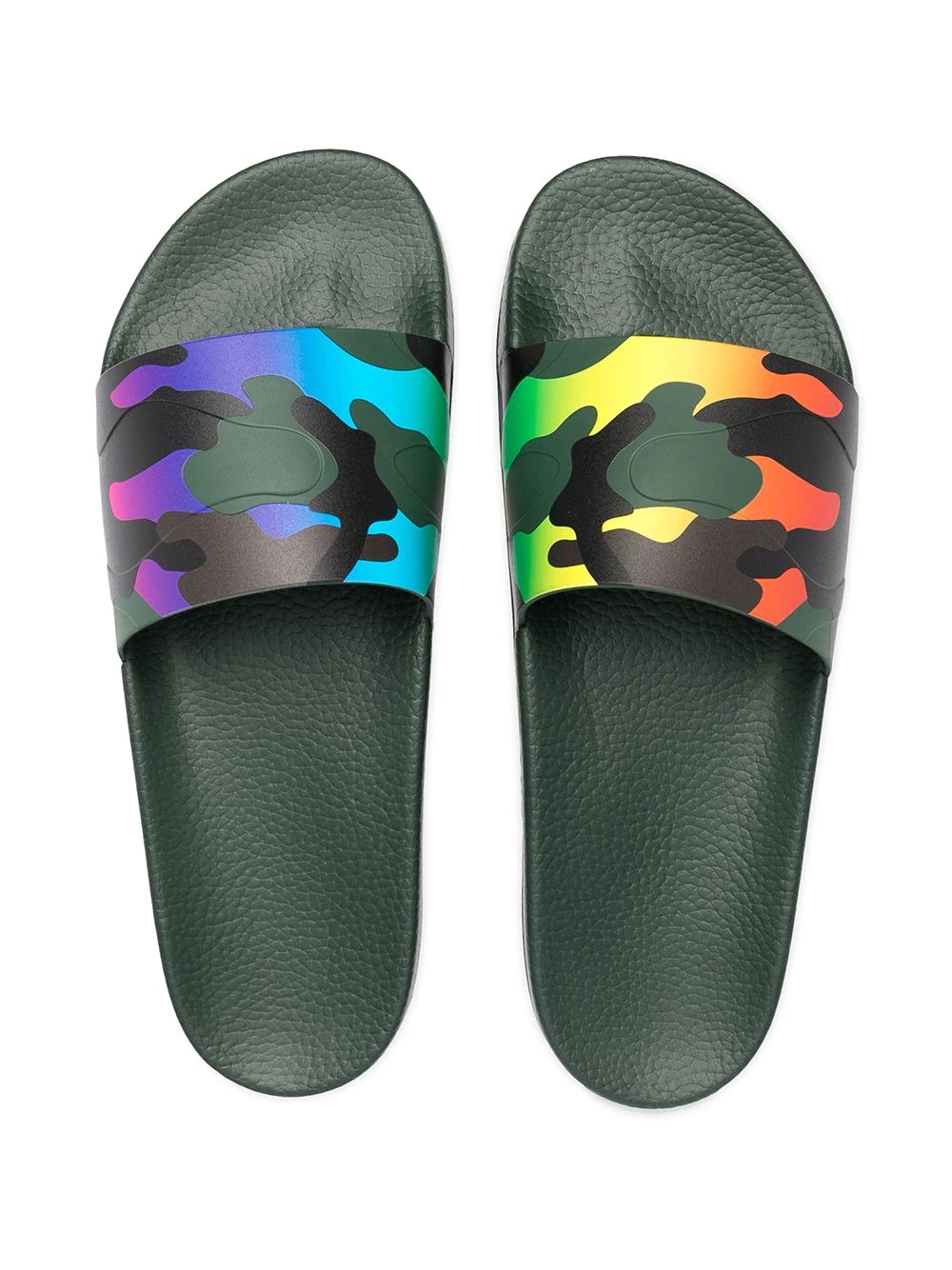 camouflage-print rubber slides - 4