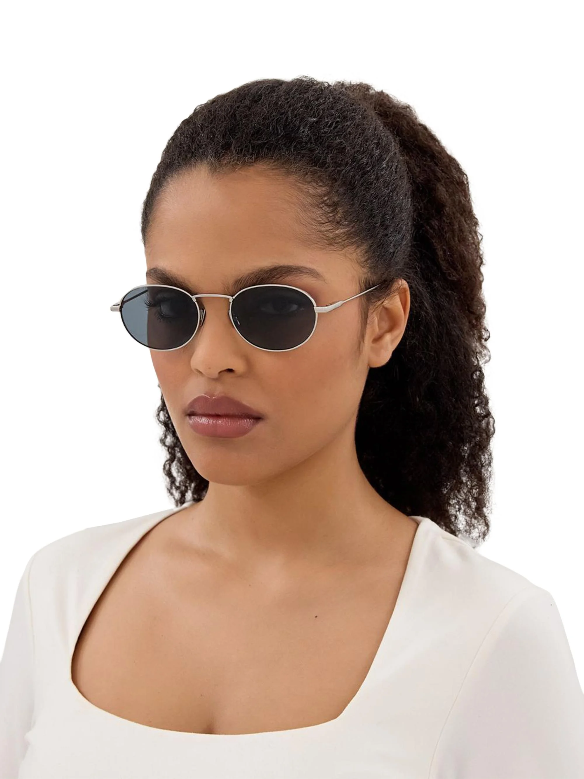 Men's 52MM Round Metal Sunglasses - Silver Black - 1