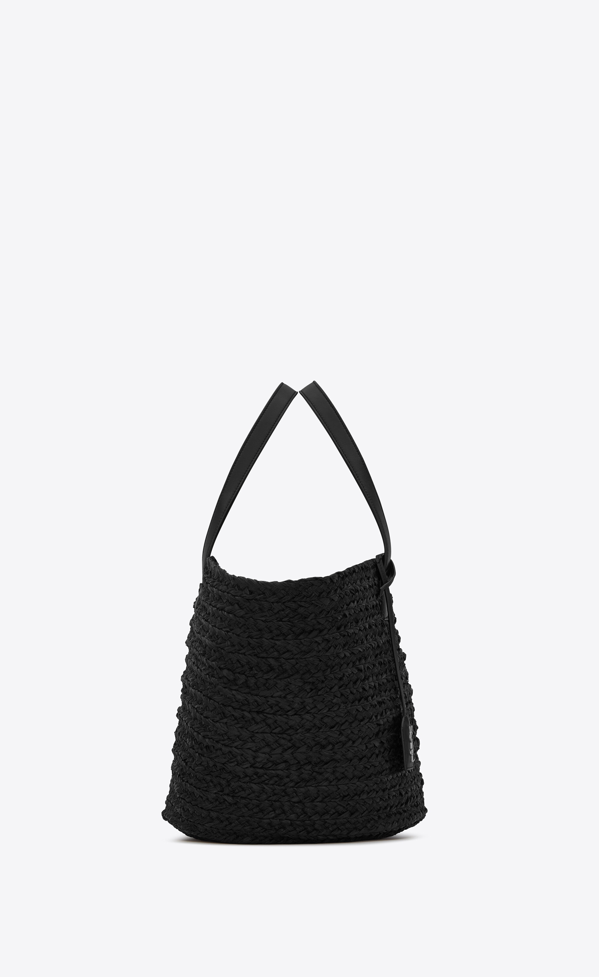 panier medium bag in raffia - 4