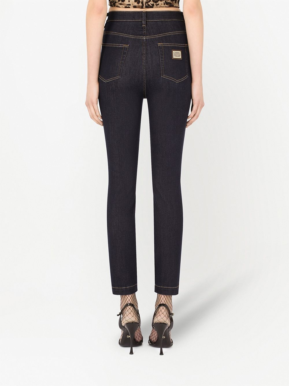 cropped skinny jeans - 4