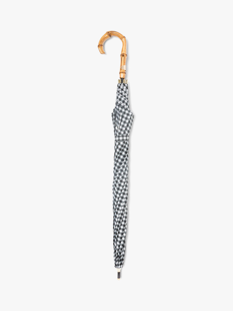 Mackintosh HERIOT BLACK X WHITE SHEPHERD CHECK STICK UMBRELLA outlook