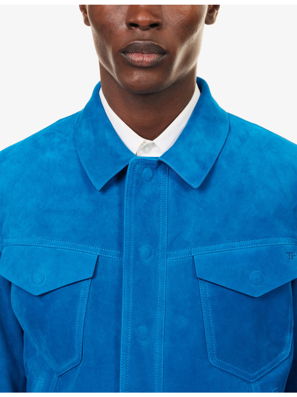 Regular-Fit Padded Suede Jacket - 5