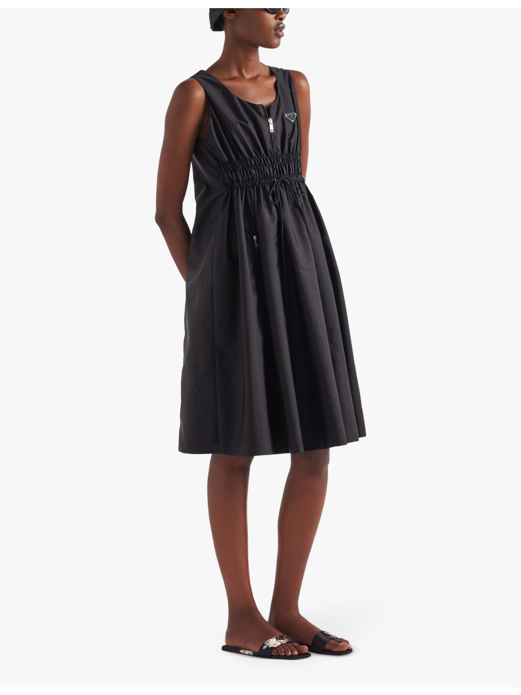 Re-Nylon zip-front recycled-polyamide midi dress - 2