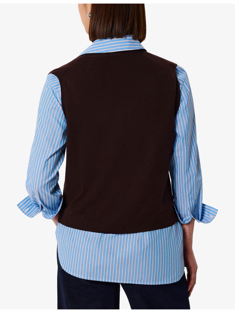 V-Neck Knitted Cotton-Blend Tank Top 4