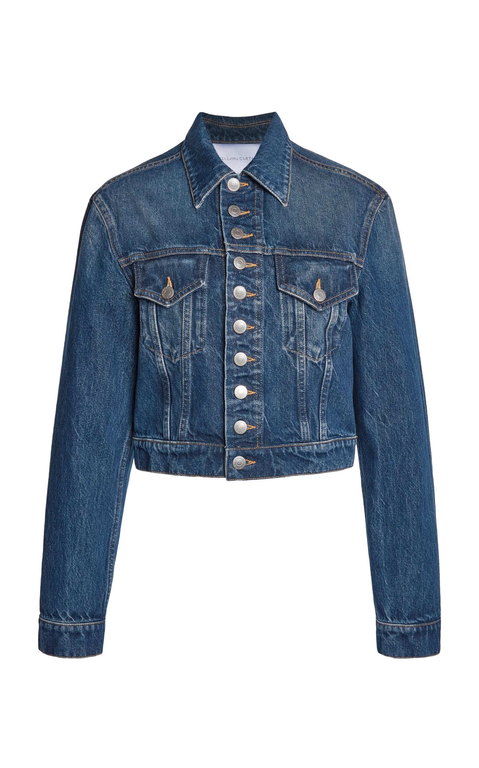 Cropped Denim Jacket medium wash - 1