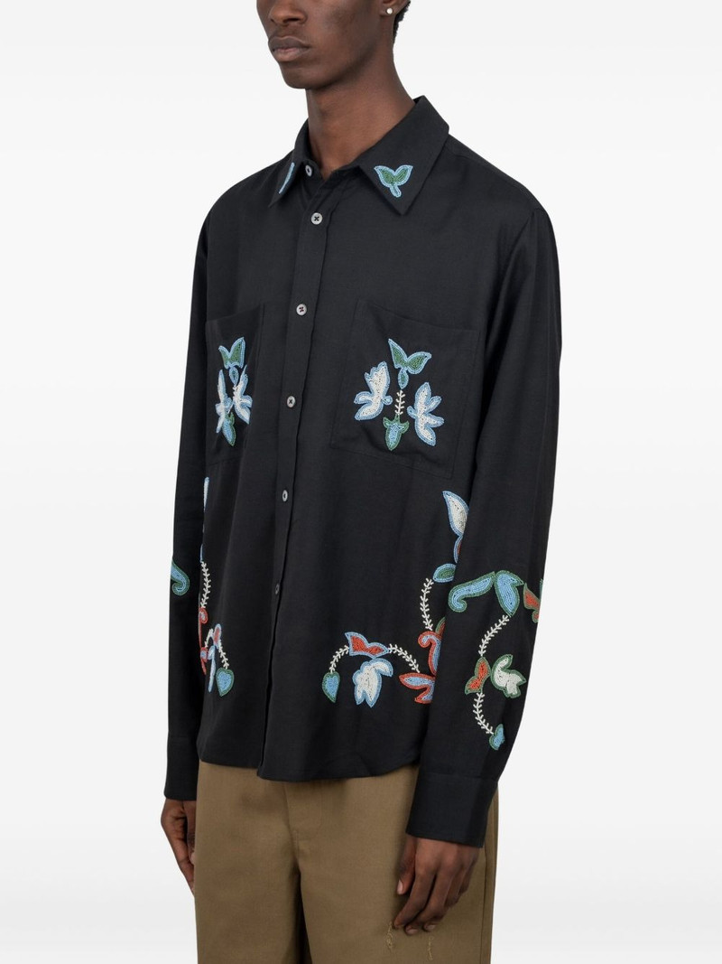 baziszt beaded-embellished floral-motif shirt outlook