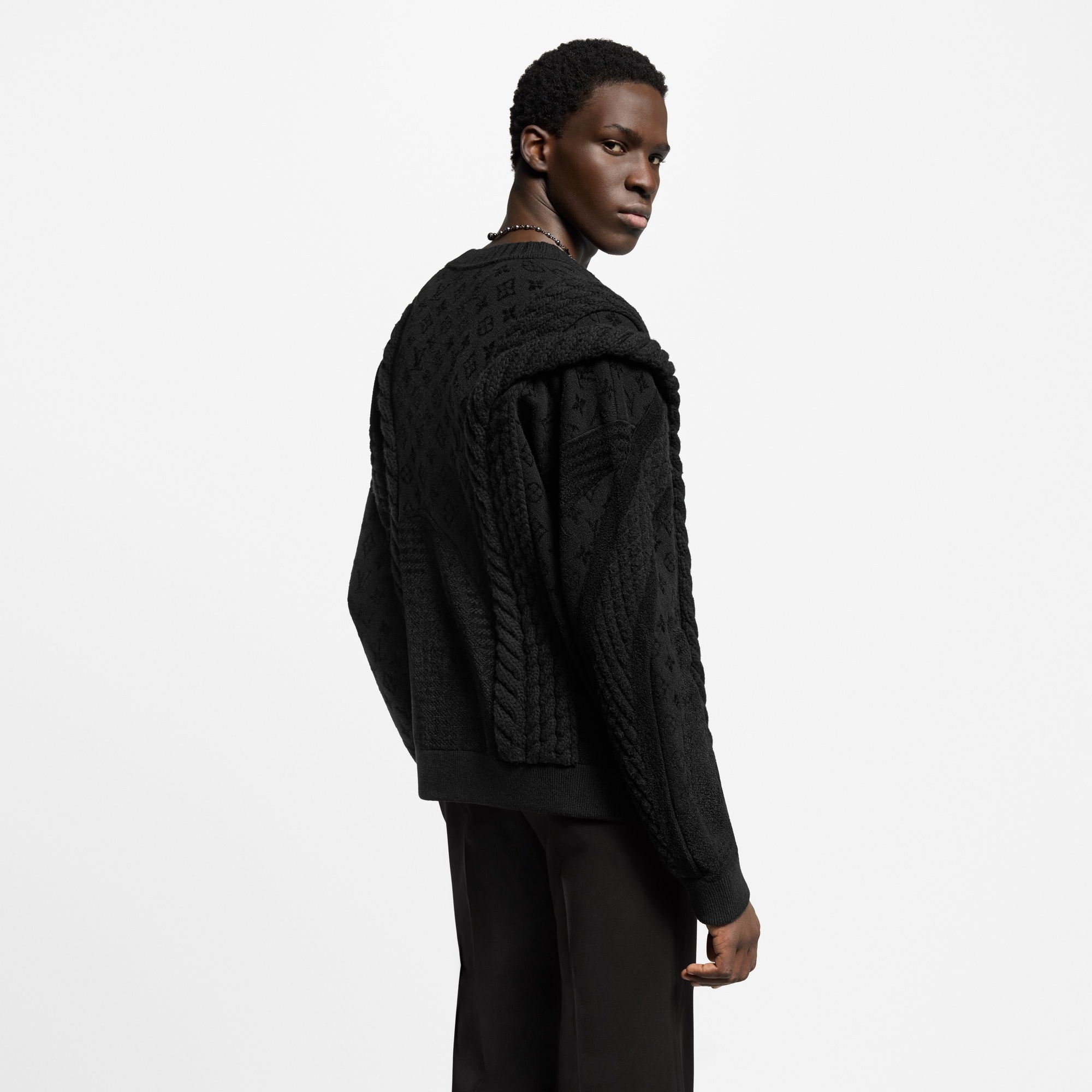 Chunky Wool-Blend Cable Cardigan - 5
