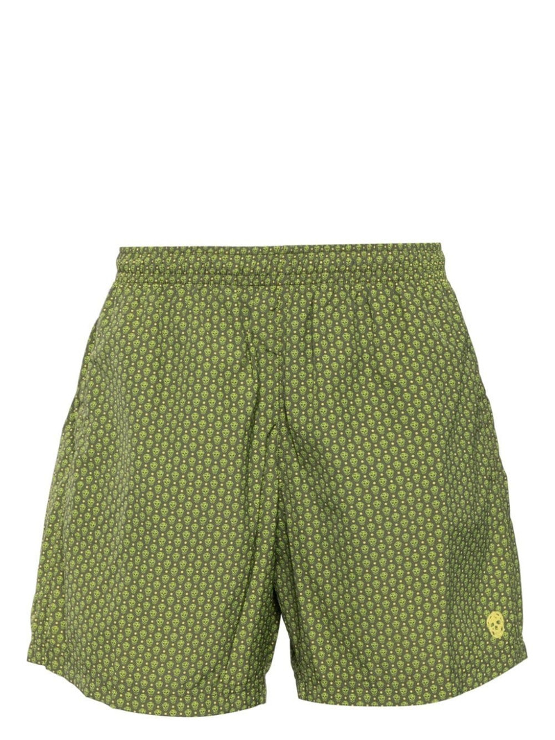 skull-print swim shorts - 1