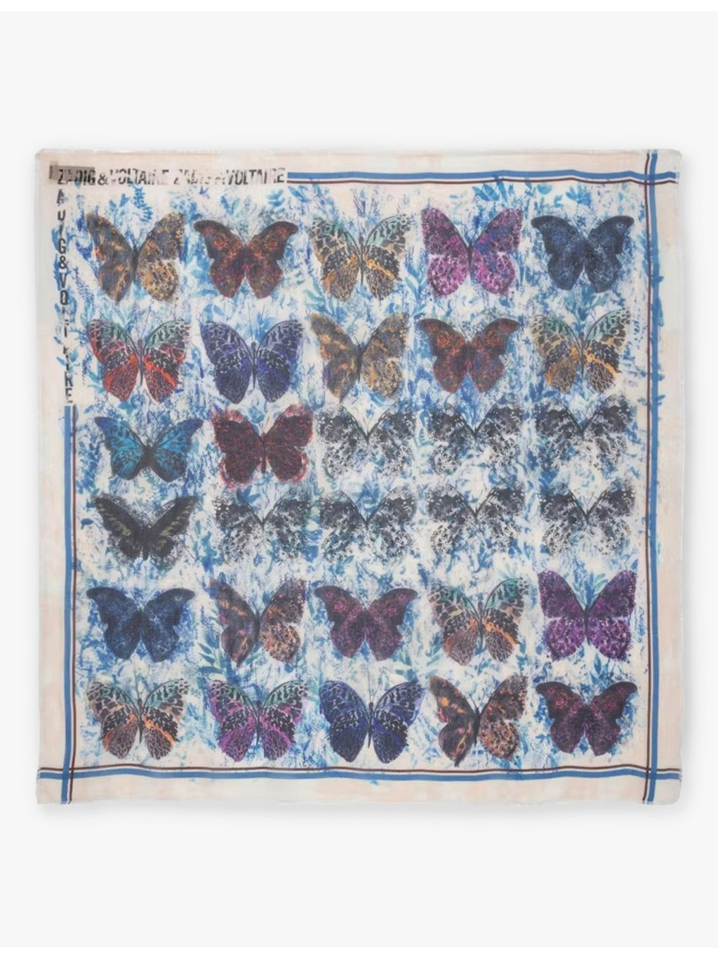 Kerry butterfly-print modal scarf - 1