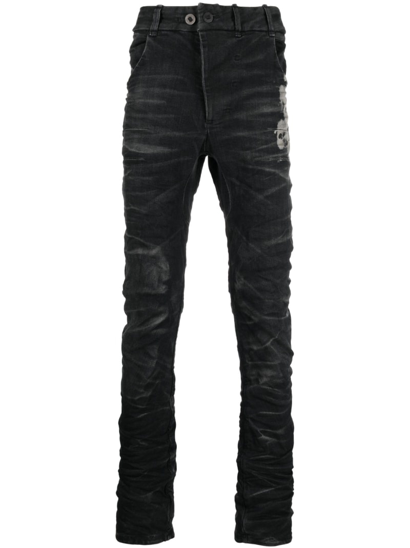 distressed skinny jeans - 1