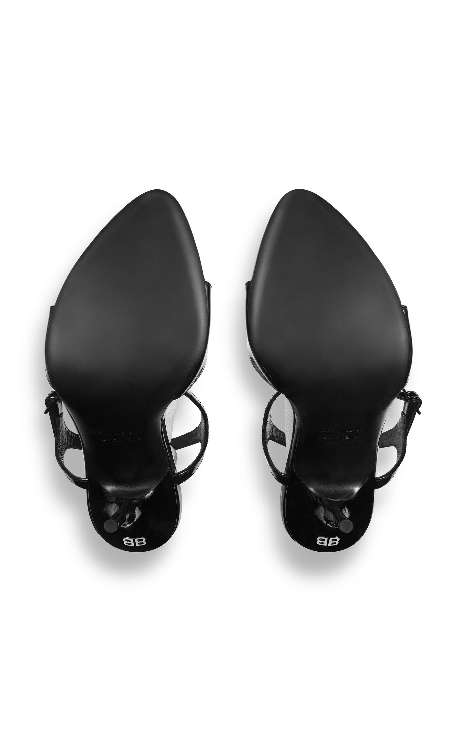Avenue Patent Leather Sock Pumps black/white - 8