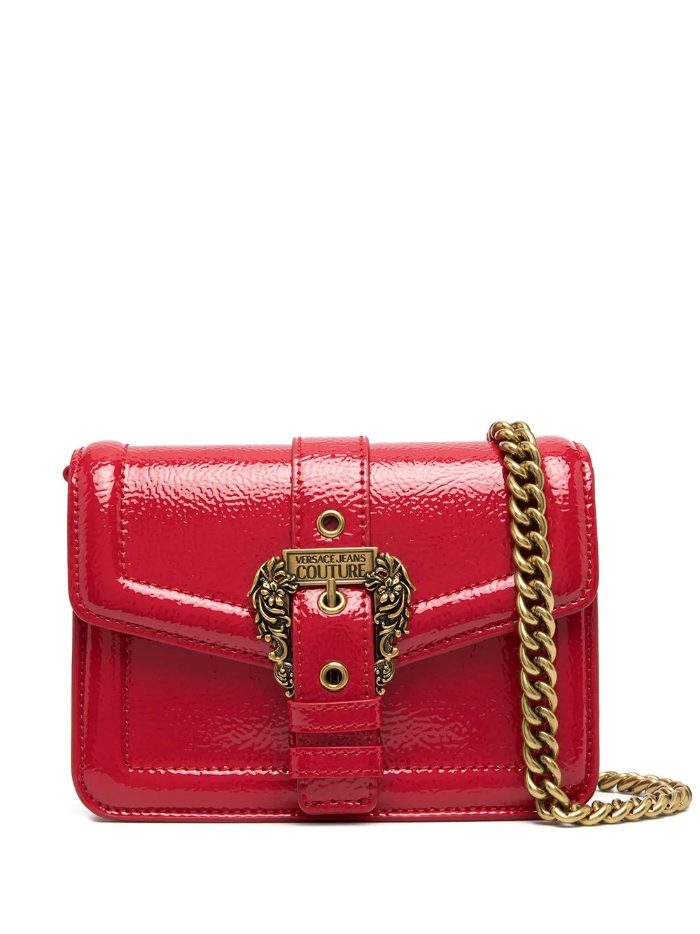 logo buckle shoulder bag - 1