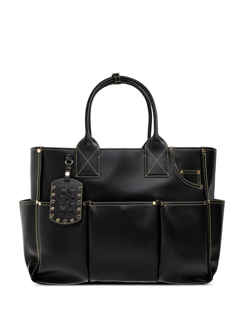 logo-tag multi-pocket tote bag 1