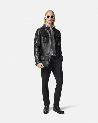 VERSACE Leather Blouson Jacket outlook