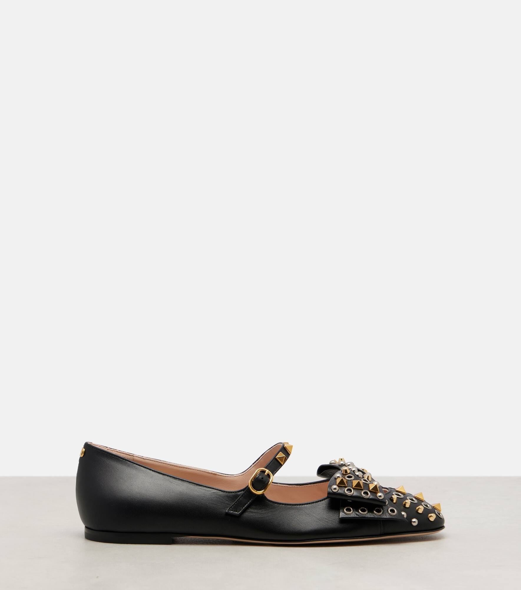 Bowow studded leather Mary Jane flats - 4