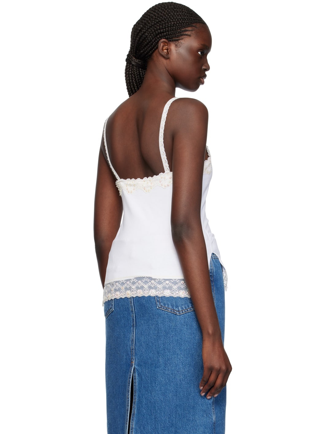 White Sequinned Camisole - 3