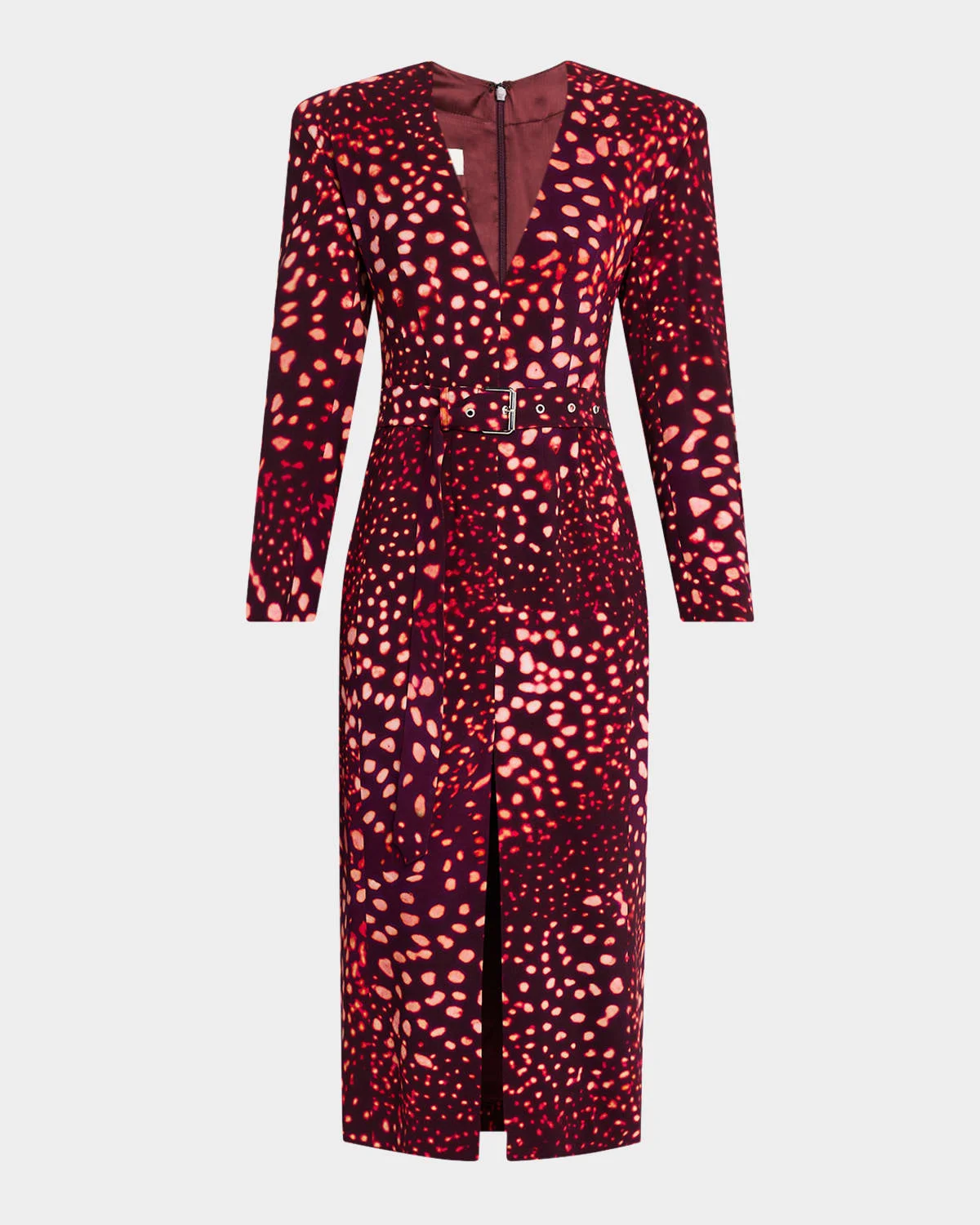 Dohana Spot Print Belted Midi Dress - 1