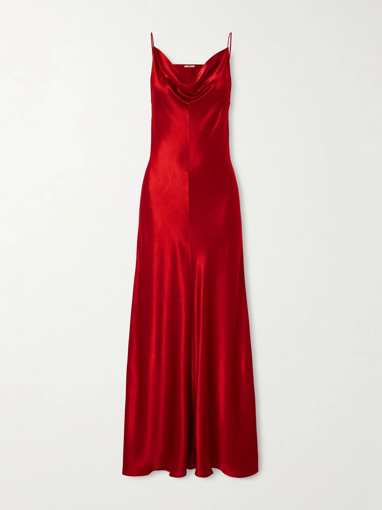 Emi Draped Hammered-satin Maxi Dress - 1