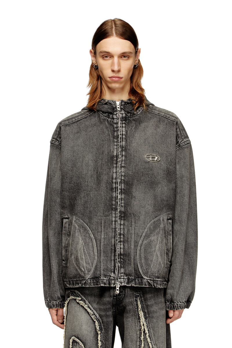 HOODED JACKET IN FADED DENIM 3