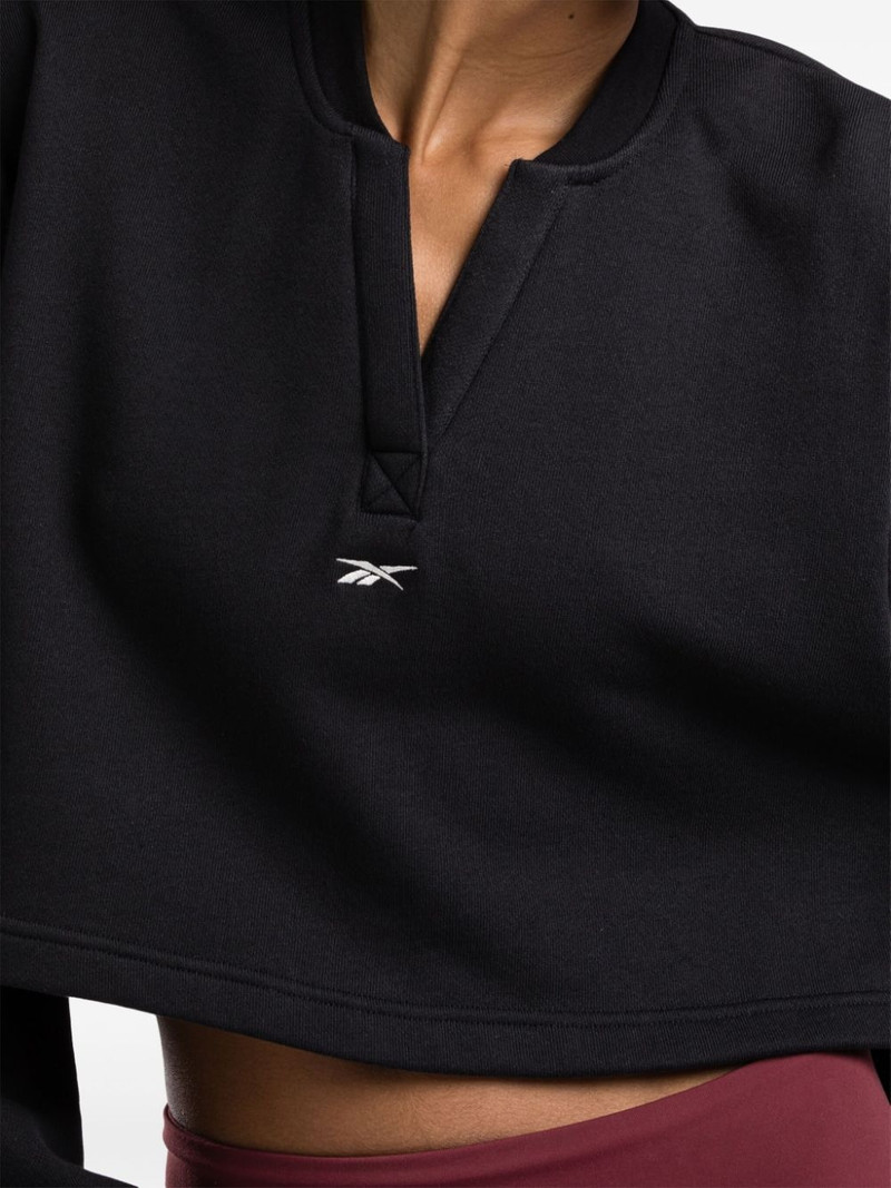 logo-embroidered V-neck sweatshirt 6