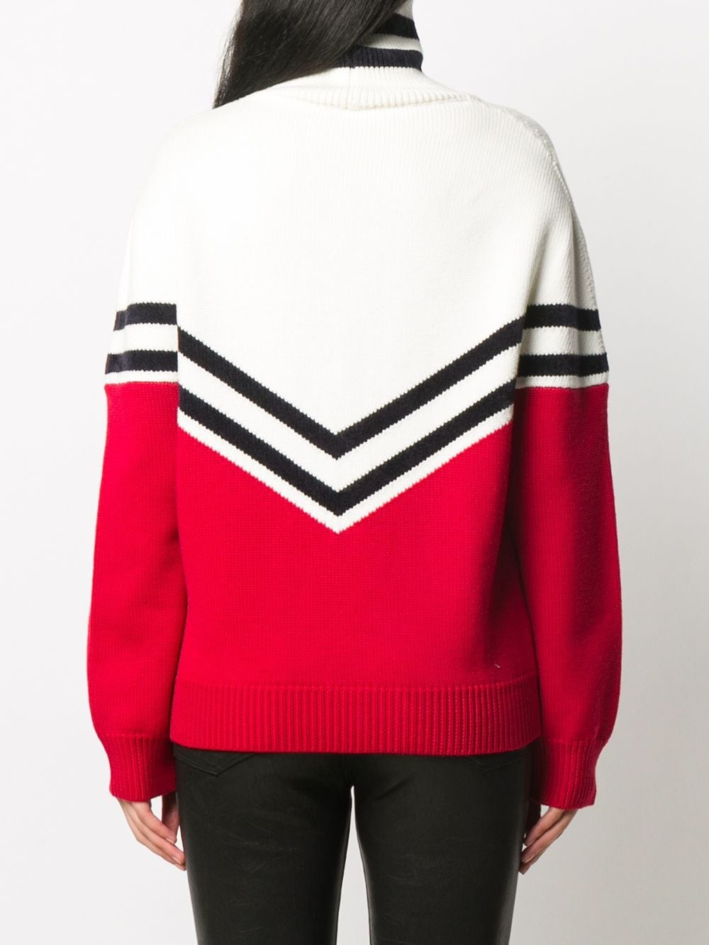 colour block roll neck jumper - 4