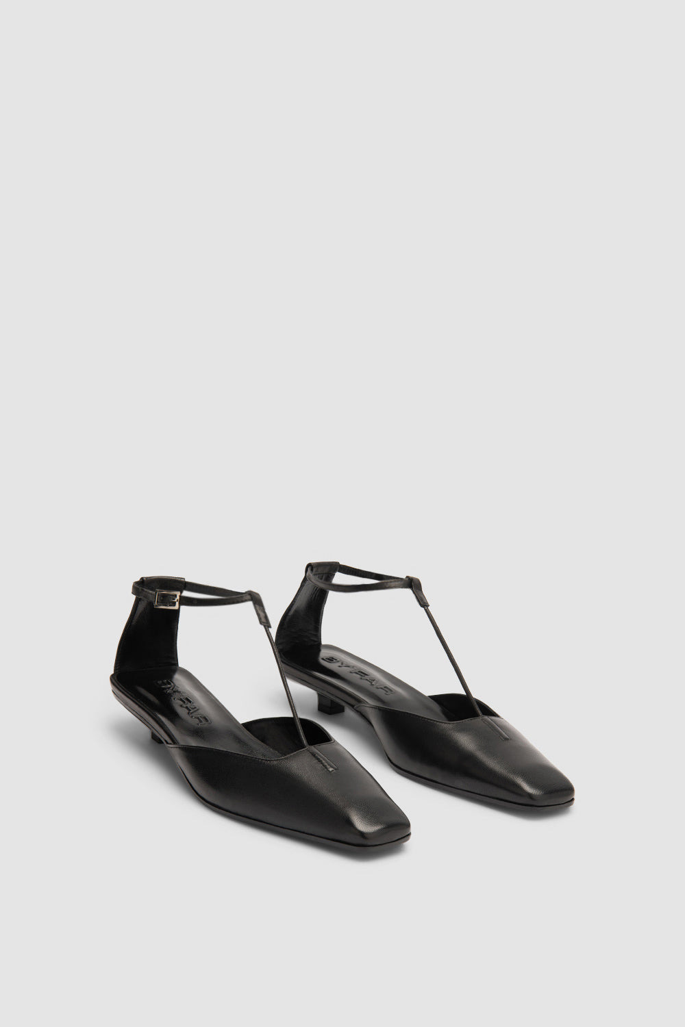 Tao Black Lamb Nappa Leather Kitten Heel - 2