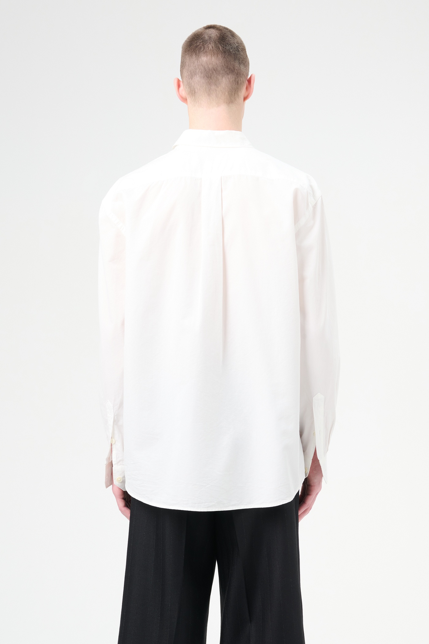 Formal Shirt White Peached Cupro Poplin - 6