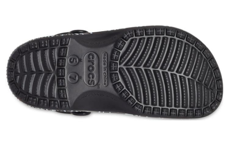 Crocs Classic Smiley World Clogs 'Black White' 207971-0C4 - 8