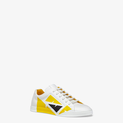 FENDI White leather low-tops outlook