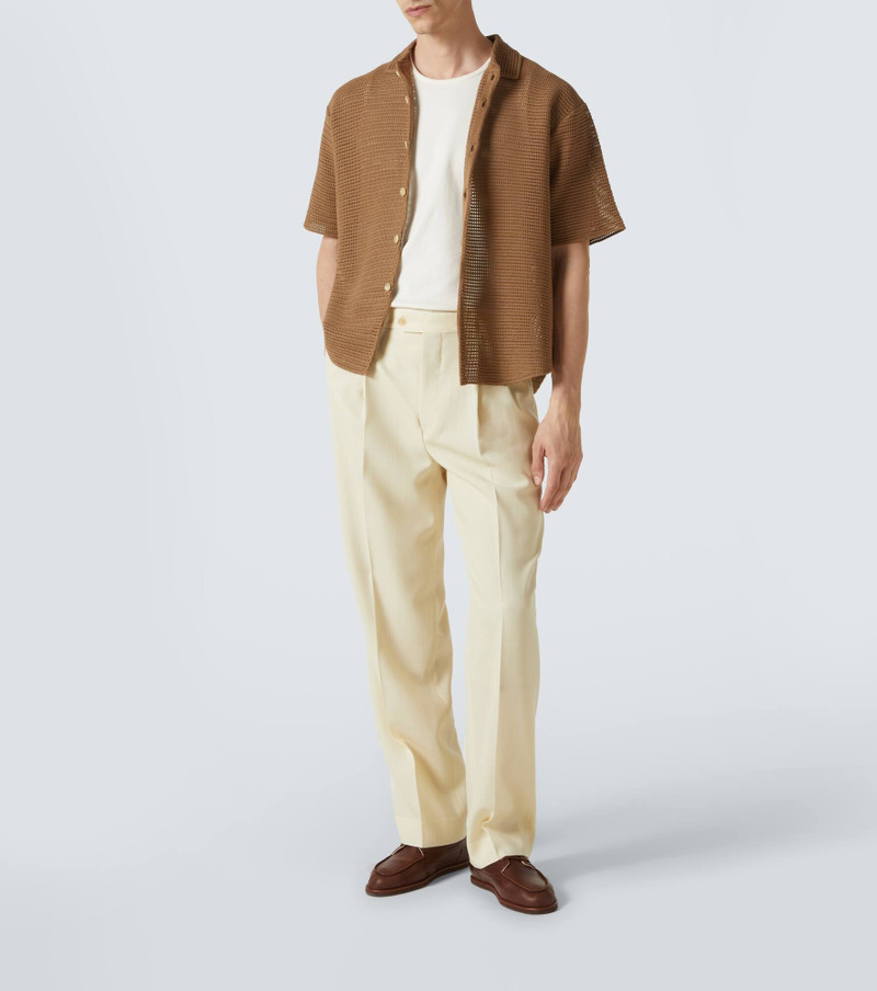 AURALEE Knitted cotton mesh shirt outlook
