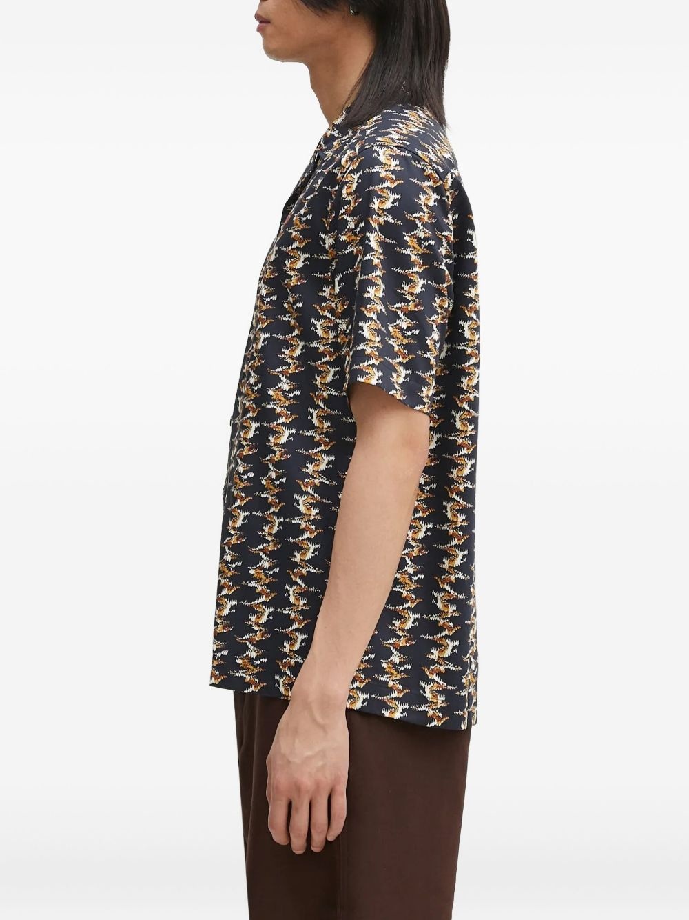 camp-collar patterned shirt - 3