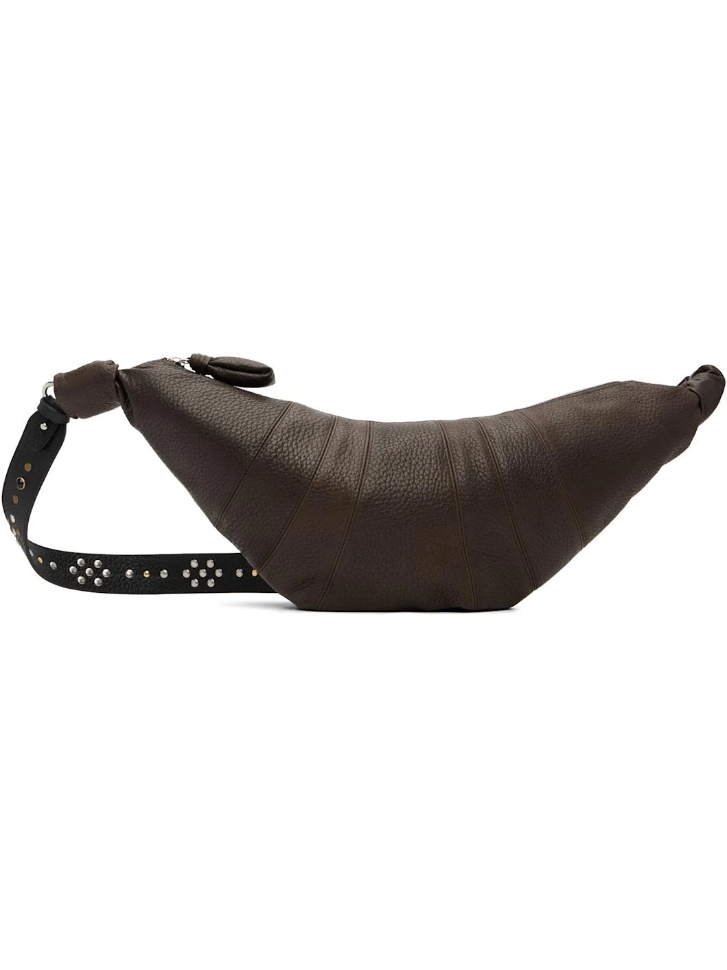 Brown Western Studs Medium Croissant Bag - 1