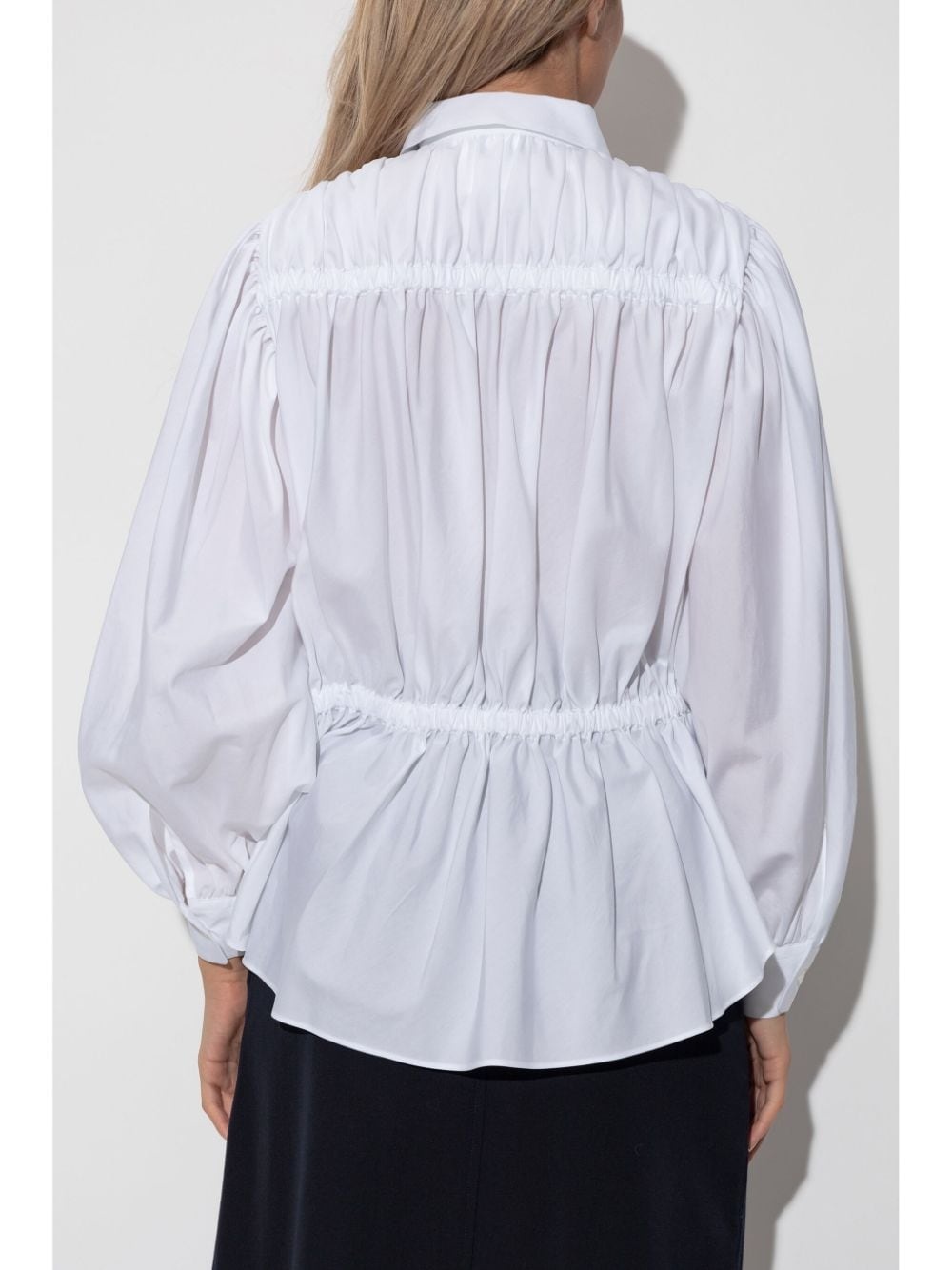 ruched-detail shirt - 4