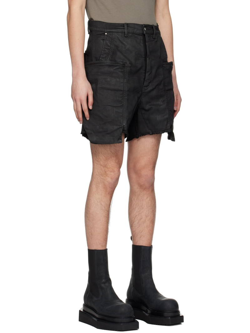 Black Stefan Cargo Denim Shorts 2