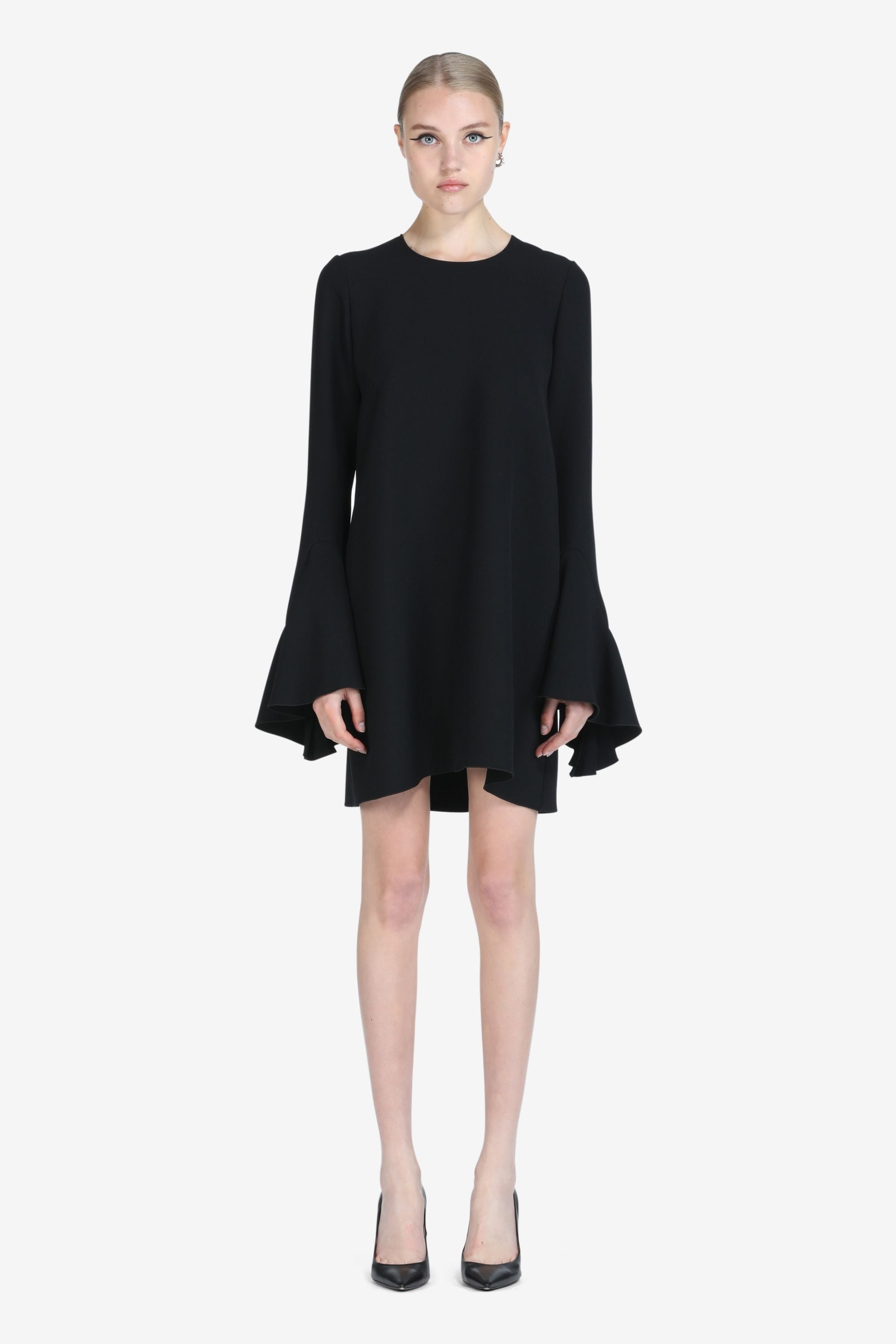 PLEATED-CUFF MINI DRESS - 1