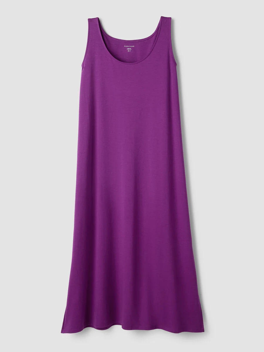 Organic Cotton Interlock Tank Sleep Dress - 1