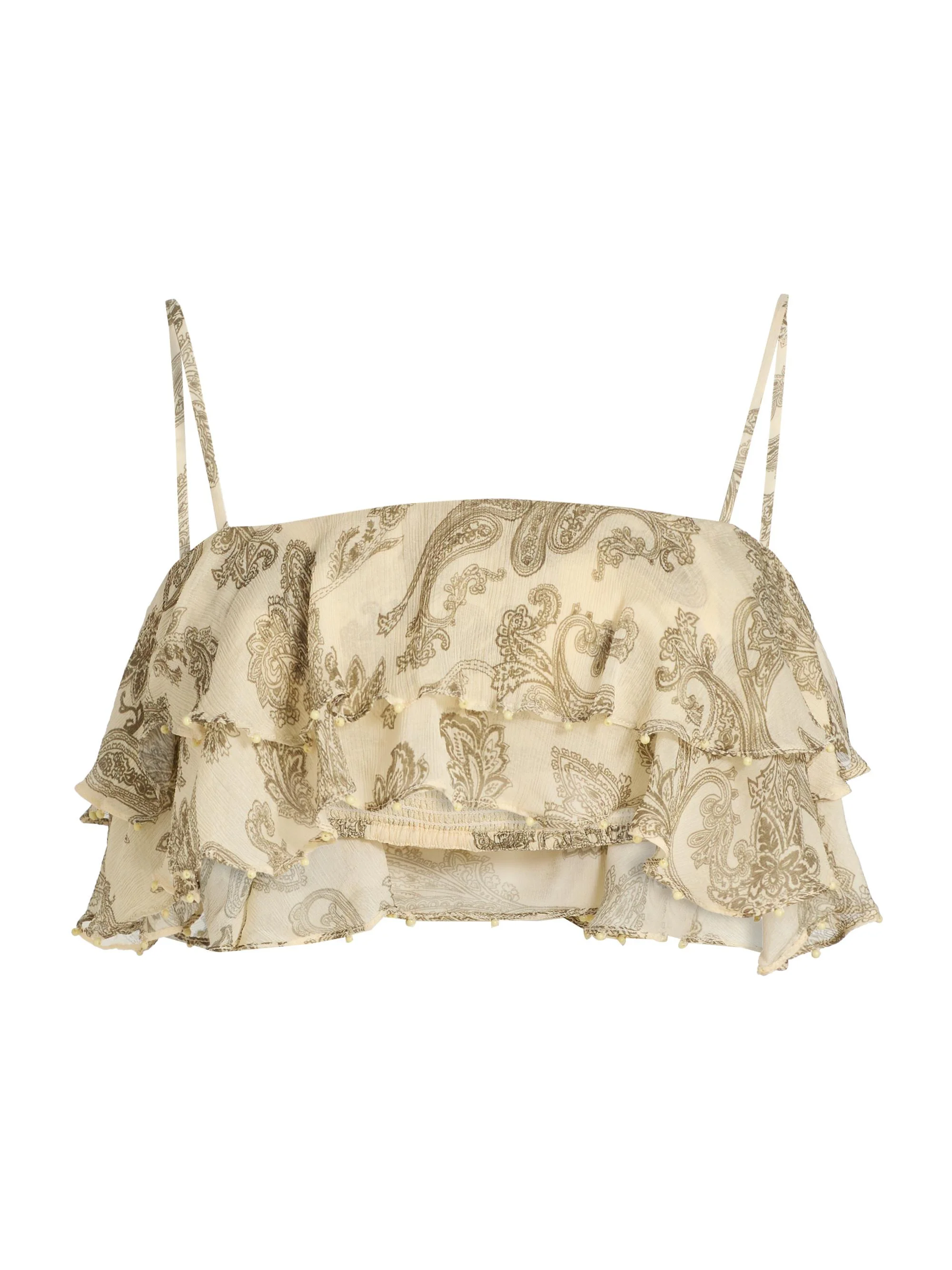Women's Paisley Tiered Ruffled Top - Multi - 1