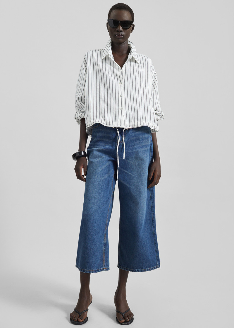 Besdon Denim Culottes - Medium Wash 6