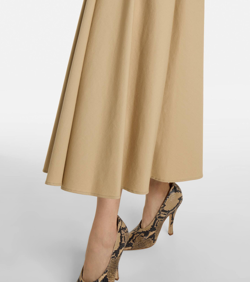 Gathered cotton midi dress 6