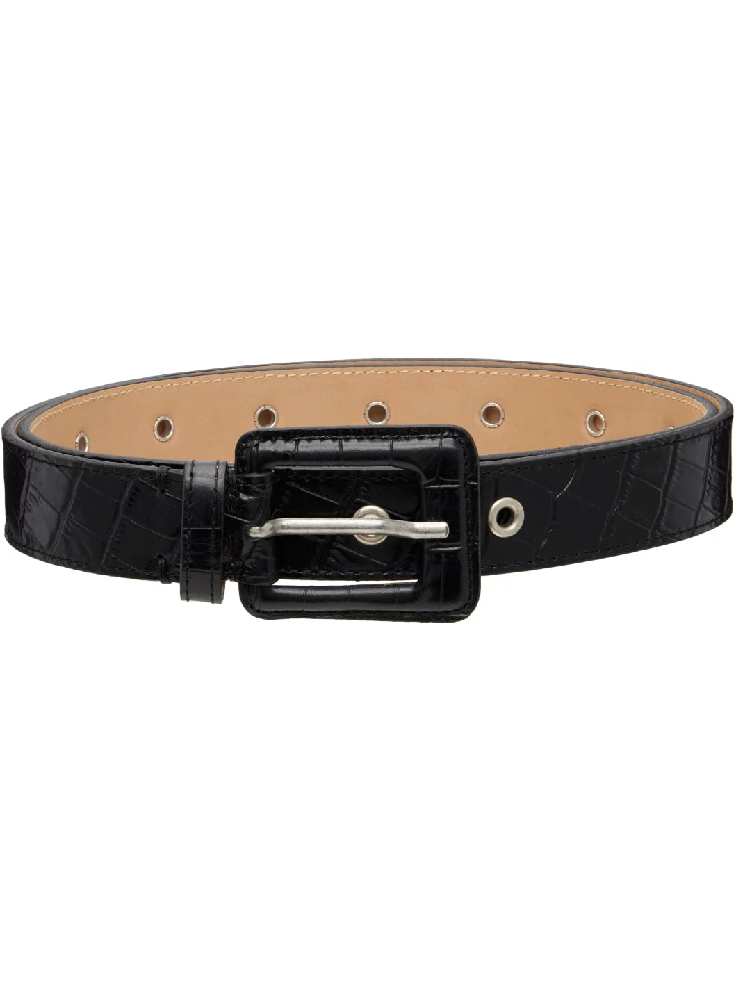 Black Croc Drivers Belt - 1