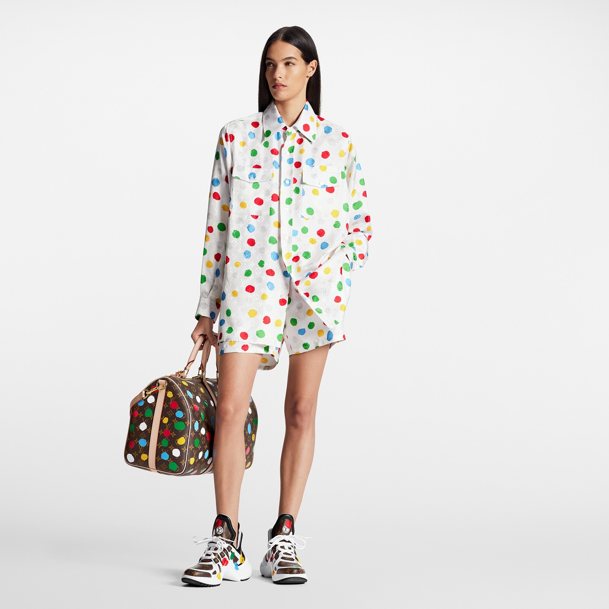 LV x YK Painted Dots Pajama Shorts - 2