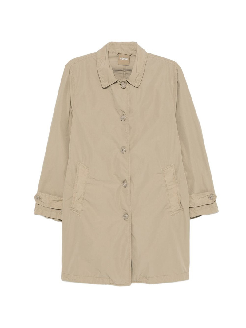 button-up long-sleeve trench coat 1