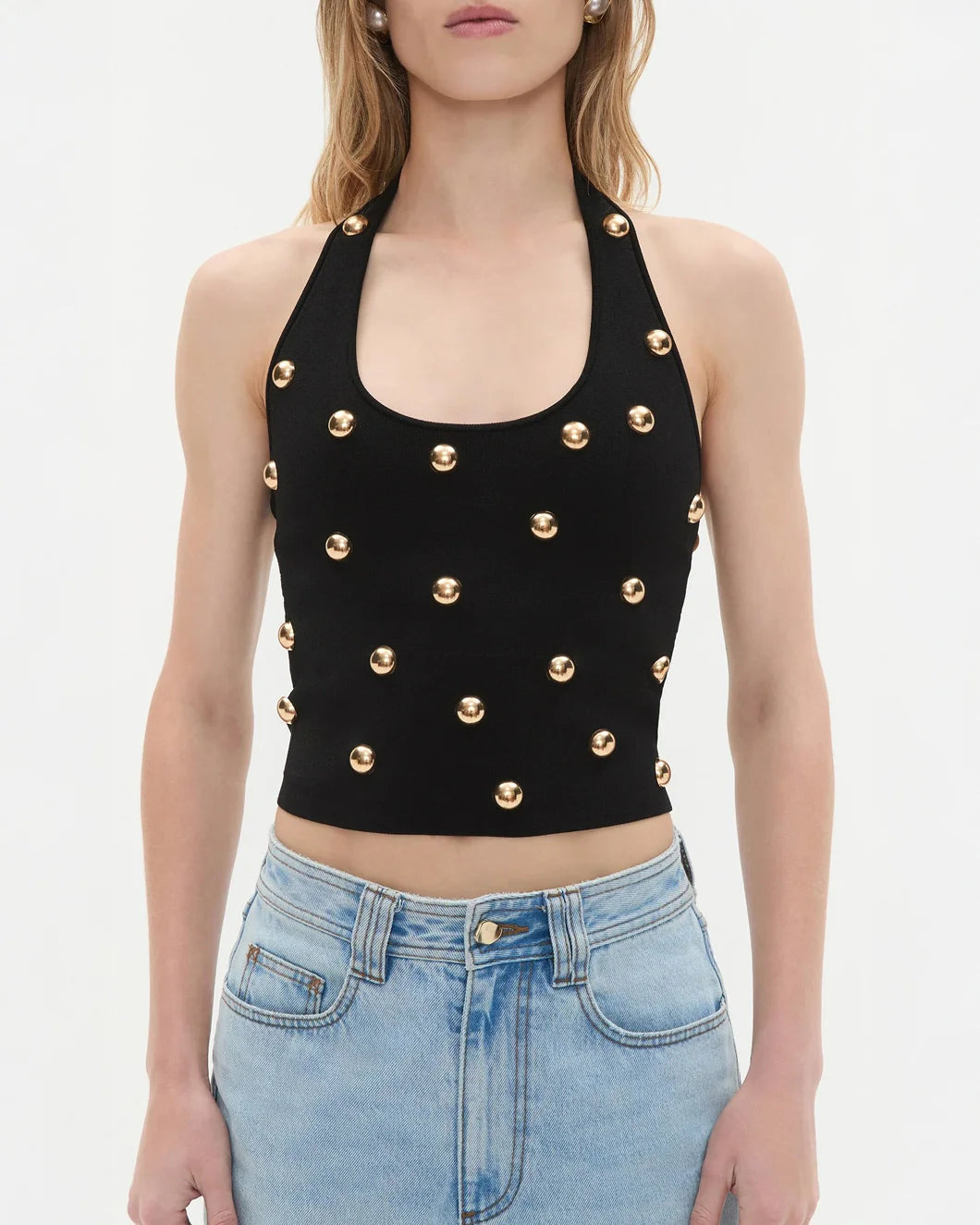 LEAH KNIT HALTER TOP - 5