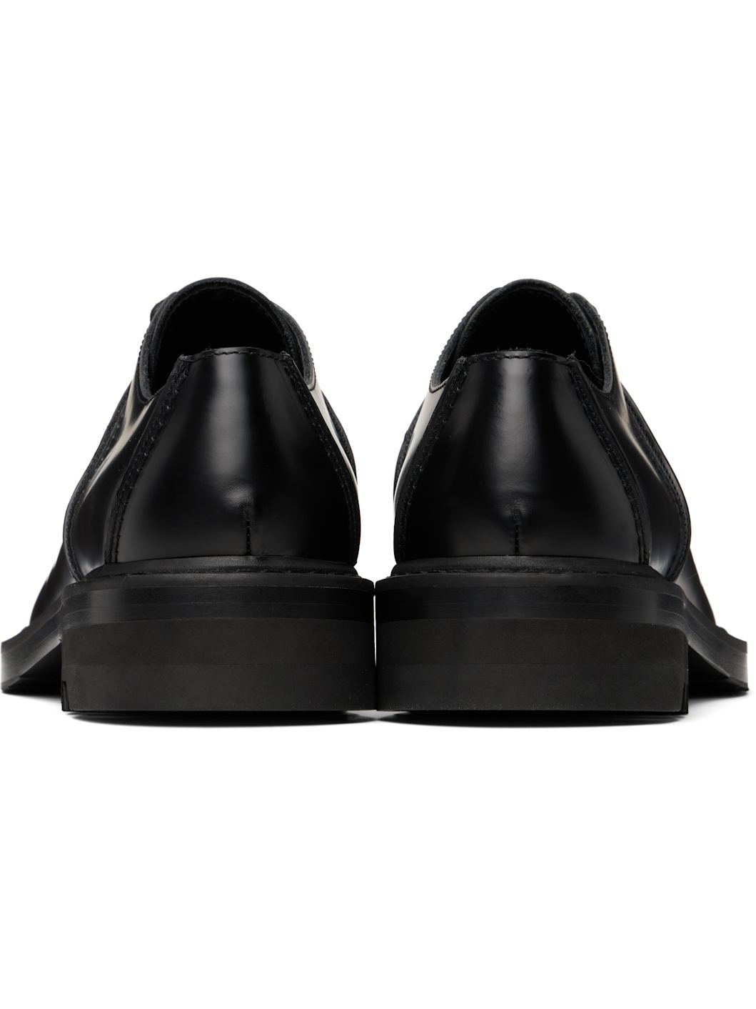 Black Leather Derbys - 2