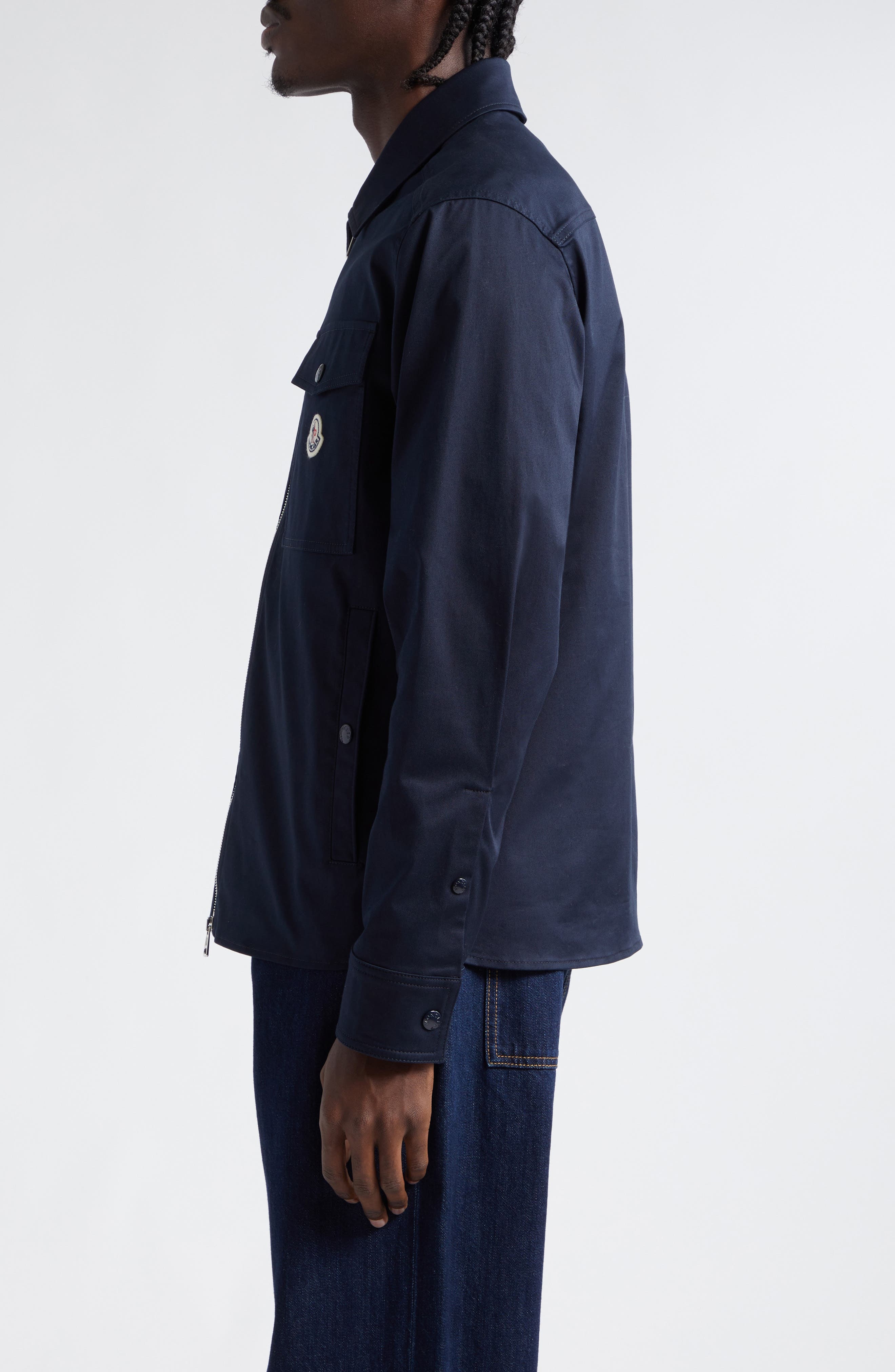 Stretch Cotton Zip Shirt Jacket - 3