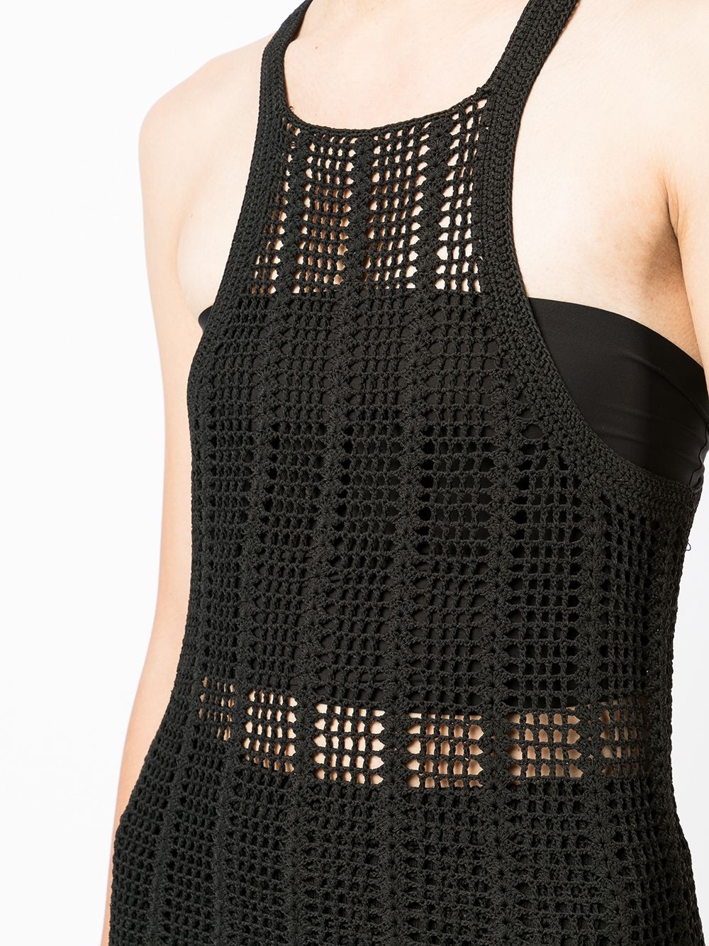 open-knit sleeveless top - 6