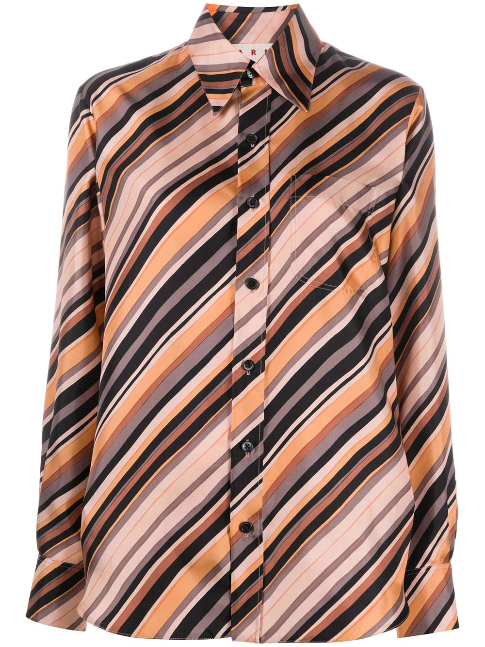 striped silk shirt - 1