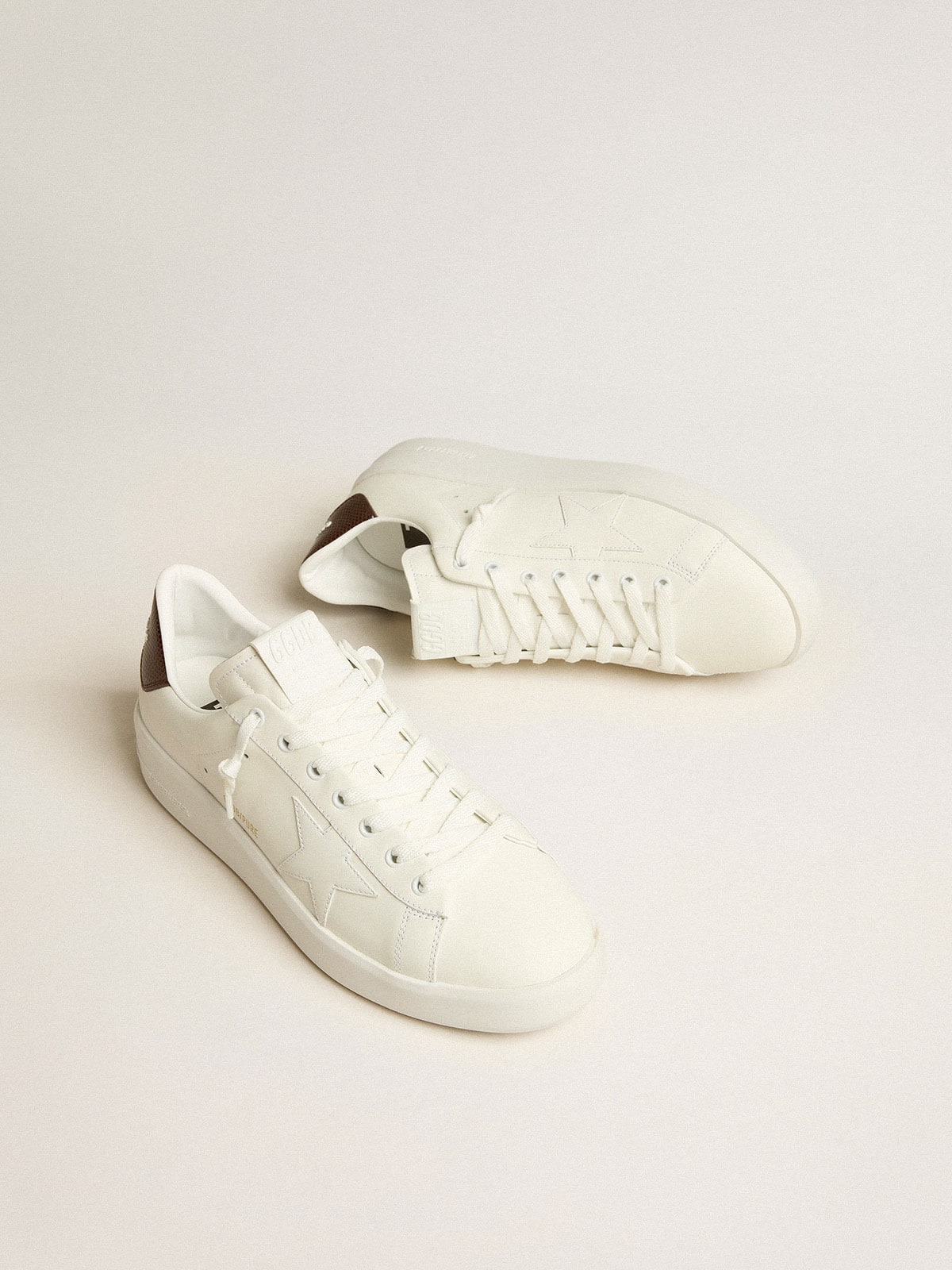 Purestar with white star and burgundy lizard-print heel tab - 2